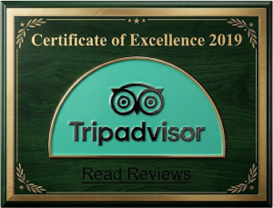 Trip Advisor Certificate of Excellence Award 2019